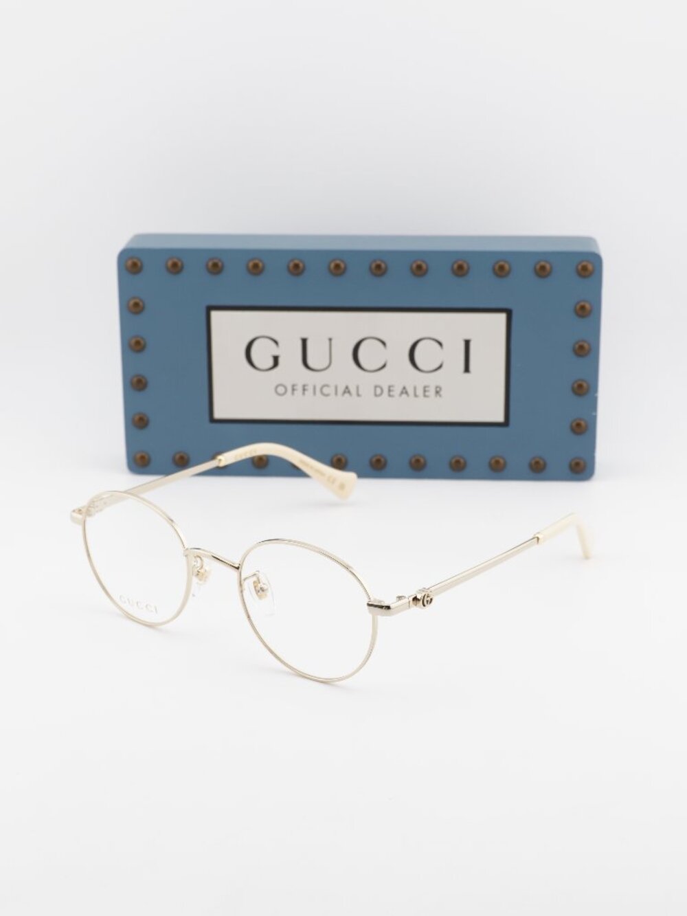 Gucci GG1472OJ 001 Round Eyeglasses 50mm - Gold